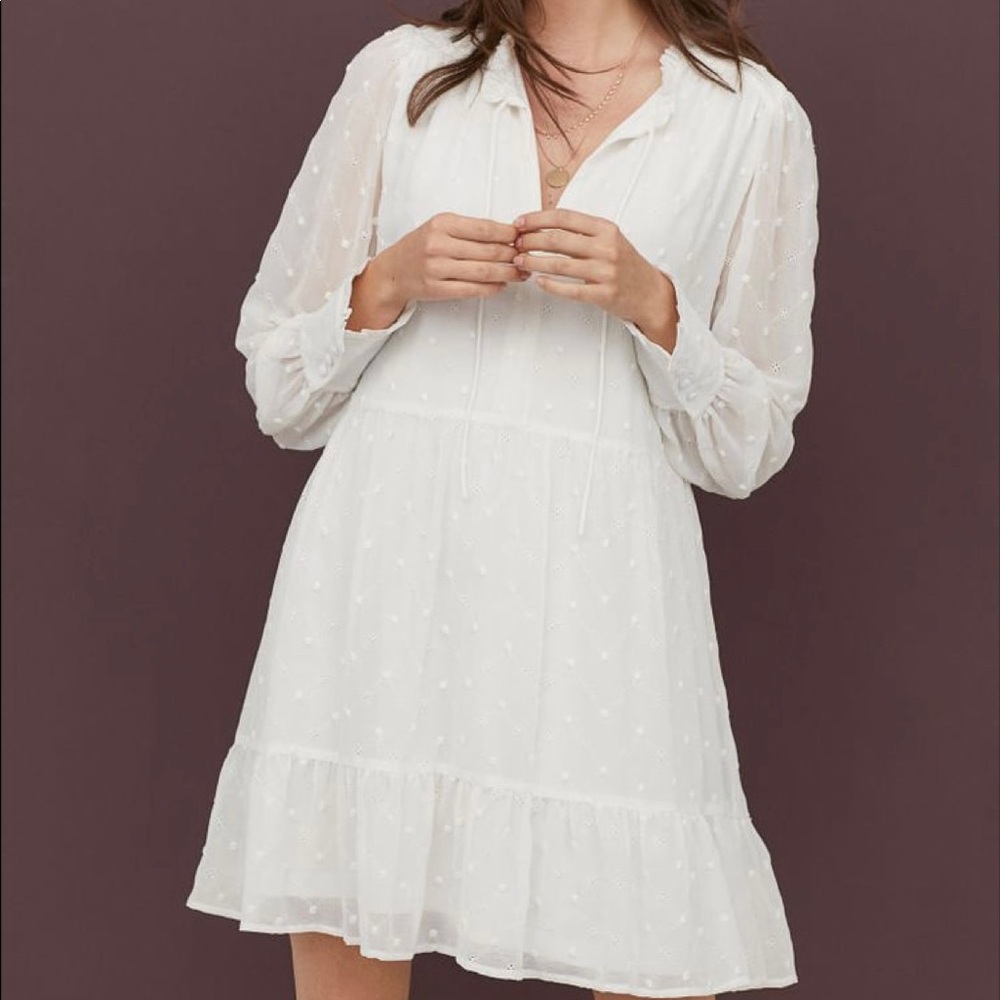 Embroided white dress